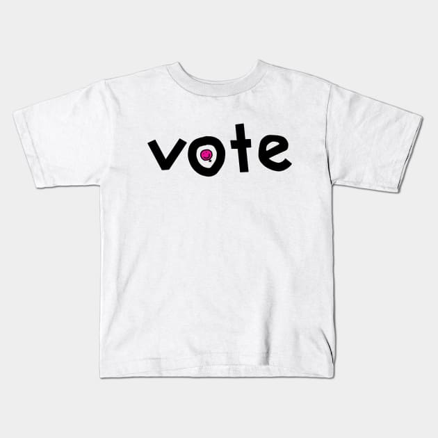 Vote Woman Smile for Womens Rights Kids T-Shirt by ellenhenryart